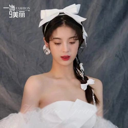 Аксессуар для волос для невесты ручной работы, браслет из бисера, повязка на голову подходит для фотосессий, японские и корейские, коллекция 2021