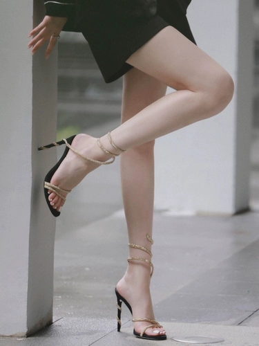 Сандалии, летняя сексуальная обувь на высоком каблуке, 2024 года