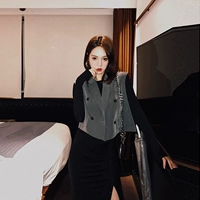 Пиджак классического кроя, жилет, летняя куртка, модная короткая тонкая майка топ, в корейском стиле
