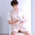 Của nam giới Đồ Ngủ Mùa Hè Băng Mỏng Lụa Áo Ngủ Mùa Hè Lụa Ngắn Tay Hàn Quốc Mùa Xuân và Mùa Thu Dịch Vụ Nhà Casual Áo Choàng Tắm quần áo ngủ nam Night Robe