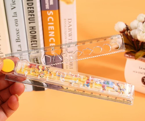 Складная универсальная линейка для школьников, мультяшные канцтовары, лабиринт, 30см