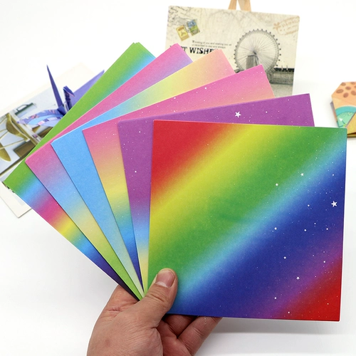 Квадратное оригами, поделки из бумаги, цветная бумага, звездное небо, «сделай сам», 15 см