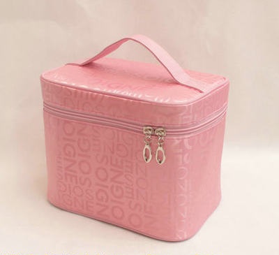 Letter Pink LargeVertical section high-capacity portable letter Cosmetic Bag Chemical box Foldable Cosmetic Bag Cosmetics Storage bag free shipping
