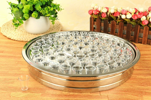 Священная посуда из нержавеющей стали Священная чашка для еды (72 отверстия и один слой+крышка+72 пластиковая чашка) Бесплатная доставка