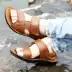 Giày sandal nam mùa hè Giày da nam đế xuồng 2018 mới cỡ lớn cho giày đế xuồng và dép trung niên