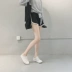 Thể thao giản dị quần short mùa hè Hàn Quốc cao eo tập thể dục xà cạp chạy chic chân rộng quần lỏng pajama quần quần legging nữ Quần tây thường