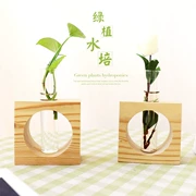 Sáng tạo đơn giản khung gỗ thủy canh bình văn phòng phòng khách cây xanh hoa thủy tinh ống nghiệm trang trí hoa - Vase / Bồn hoa & Kệ
