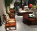 Hengyi nhím gỗ hồng mộc phòng khách sofa gỗ rắn đồ gỗ hiện đại gỗ gụ mới phong cách Trung Quốc gỗ hồng chaise phòng chờ ghế - Bộ đồ nội thất