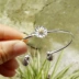 Nhật Bản và Hàn Quốc dễ thương vòng tay chuông bạc nhỏ hoa cúc tươi keo chuông sinh viên điều chỉnh vòng đeo tay tỏi vòng tay bạc nữ Vòng đeo tay Cuff
