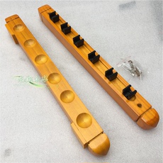 насадка / машинка 台球配件 台球杆架/6孔木质台球杆壁式放杆架/靠杆器 壁挂式