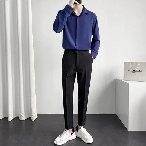 Модный комплект для отдыха, зеленая рубашка, в корейском стиле