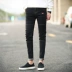 Quần jeans nam 9 điểm mùa hè Phiên bản Hàn Quốc của Slim youth Quần nam 9 điểm xu hướng quần co giãn nam - Quần jean