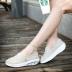 Cao cấp mồ hôi- thấm breathable rocking giày vải giày nữ Hàn Quốc phiên bản của thủy triều giày của phụ nữ dày- có đế thường cổ điển sọc giày Plimsolls