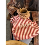 Вместительная и большая красная сумка на одно плечо, шоппер