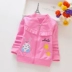 Áo khoác bé gái mới 2019 áo khoác ngắn nữ bằng vải cotton cho bé phiên bản Hàn Quốc của quần áo trẻ em nhỏ dễ thương đồng phục bóng chày thêu - Áo khoác