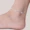 S925 bạc trang trí vòng chân ngày Hàn Quốc thời trang dây đỏ nữ mô hình đơn giản sao chuông vòng chân sinh viên quà tặng vòng chân nữ bạc