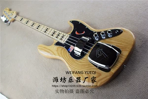 Flyoung Jazz Bass 4 Strough Steel Boid Muqin Black Beckles Black Cube Black Make Up and Down с оболочкой