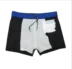 Rắn màu zip túi quần bơi nam boxer quần short mùa xuân nóng quần tắm màu xanh đậm bên đỏ - Nam bơi đầm quần bơi nam cao cấp Nam bơi đầm