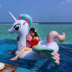Bơi vòng dành cho người lớn núi rose gold flamingo nước đồ chơi bơm hơi giường nổi hàng nổi net đỏ trẻ em unicorn phao tắm em bé Cao su nổi