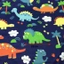 Dinosaur Kingdom AB hươu vải vải diy diy vải handmade vải bé bông khăn trải giường - Vải vải tự làm