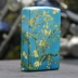 Zippo nhẹ hơn gốc Hoa gốc Van Gogh hoa anh đào chi nhánh hoa mai in màu cá tính hạn chế vỏ tùy chỉnh - Bật lửa
