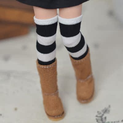 taobao agent Suitable for Blythe/Jerryberry/Azone/Momoko baby with a striped bottom socks over the knee long socks