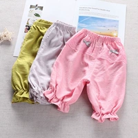 Quần áo trẻ em bé phần mỏng muỗi quần mùa hè nữ bé ren quần Hàn Quốc phiên bản 1-3 tuổi thở đèn lồng quần short shop quần áo trẻ em đẹp