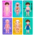 chàng trai câu đố mầm non và trẻ em gái trong những cấu trúc cơ thể của đồ chơi giáo dục nhận thức 3-6 tuổi Đồ chơi bằng gỗ