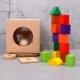 bé Logs các khối xây dựng bằng gỗ rắn mà không cần sơn 6 2 0-1 năm và một mầm non nhận thức hình câu đố nửa lắp ráp đồ chơi 3