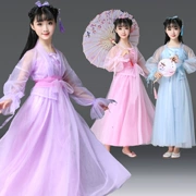 Trang phục mới trang phục cô gái guzheng trang phục quần áo nữ trang phục trẻ em cổ tích phụ nữ phong cách Trung Quốc cổ đại - Trang phục