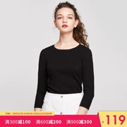 Vero Moda ren áo len cổ tròn sọc mỏng | 317324534