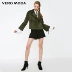 绫 致 | Vero Moda2019 ve áo da lợn mới ngắn 襟 áo khoác da nữ dây đeo | 318310519 - Quần áo da