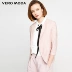 Vero Moda rắn màu cắt tay áo mỏng một phù hợp với nút tối | 317208513 vest nữ đẹp Business Suit