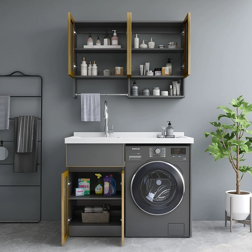 Космический алюминиевый балконный шкаф для стирки комбинации на заказ на роликовые пруд