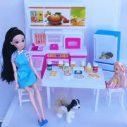 Búp bê Barbie 30cm Yangjia phụ kiện nhà đồ nội thất nhà bếp kết hợp cô gái trẻ em chơi đồ chơi