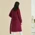 Taiping chim lông hai mặt của phụ nữ trong chiếc áo khoác len dài nữ mùa thu và mùa đông 18 ve áo mới màu đỏ mỏng - Trung bình và dài Coat