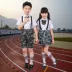 Trẻ em của Quần Yếm Có Dây Đeo Trang Phục Trường Tiểu Học Điệp Khúc Nam và Nữ Recital Hiện Máy Chủ Dress Tutu áo dài tết cho bé trai Trang phục