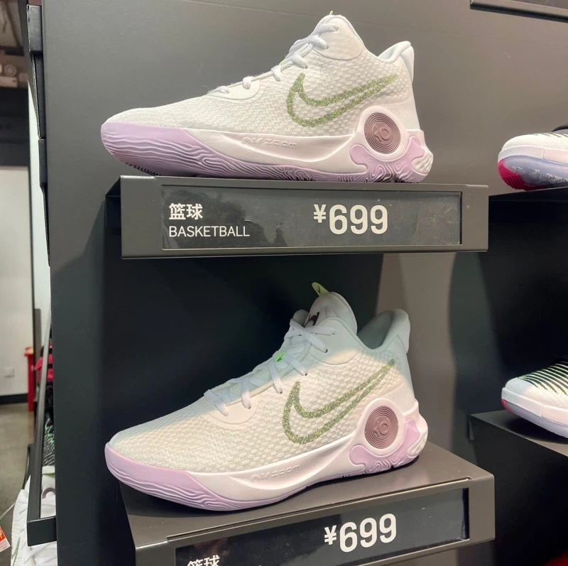 Найк/Nайк KD Tery5 Durant White Purple Bangs Мужские фиолетовые баскетбольные кроссовки DJ6922-100