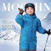 Moomin Muming quần áo trẻ em boy bé trẻ em một mảnh phù hợp với trượt tuyết áo khoác ngoài trời một mảnh bông gió không thấm nước