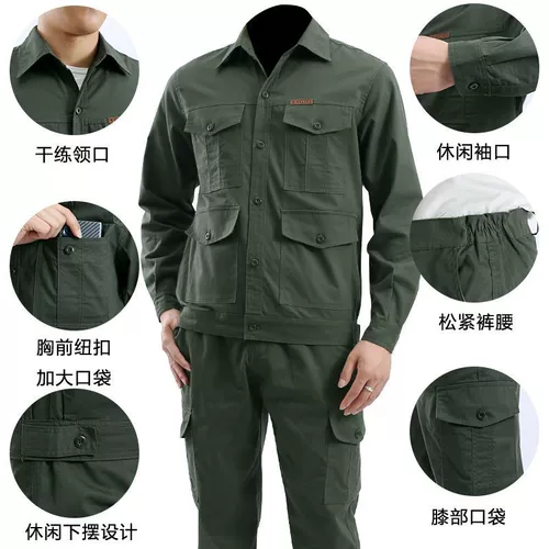 Летний тонкий хлопковый износостойкий дышащий комбинезон, впитывает пот и запах, защита от ожогов