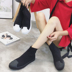 2018 Hàn Quốc phiên bản của ulzzang vỏ đầu giày cao đàn hồi giày của phụ nữ phẳng vòng đầu đặt chân vớ giày phụ nữ Giày cao gót