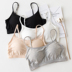 Áo lót crop top mỏng có miếng đệm ngực không có vành áo khoác chống ánh sáng áo yếm nữ sinh phiên bản Hàn Quốc quấn ngực đồ lót nữ - Ống áo lót k dây Ống