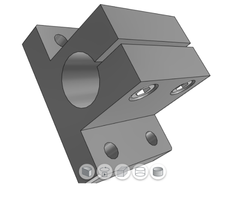 Химическое оборудование 光轴菱型卧式固定支撑座shf8加厚安装支架加厚光轴支撑座4安装孔