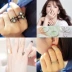 Trang sức Hàn Quốc thời trang ngọc trai khí chất kim cương hoang dã nhiều mảnh ba mảnh nhẫn chỉ số ngón tay phụ nữ