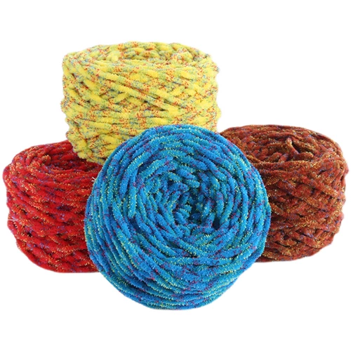 Шерсть группа семь цветовой линии цветовой линии световой линии ручной работы на крючке Ледяной шарф линии шарфа группа бесплатной доставки, купить 5 и получить один