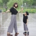 Zhe Sifan chính gốc cha-con mặc mùa hè 2019 mẹ và con gái nữ áo thun ngắn tay rộng chân quần dài 9 quần dài - Trang phục dành cho cha mẹ và con pijama cho mẹ và bé Trang phục dành cho cha mẹ và con