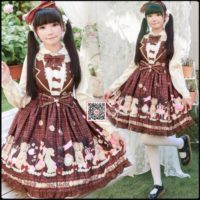 taobao agent Acrylic dress, small princess costume, with little bears, Lolita Jsk, Lolita style, cosplay