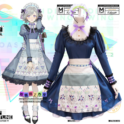 taobao agent Girls Frontline COS Competitors Baihua Shi Shi Maid dress lolita skirt cosply anime game service long sleeves