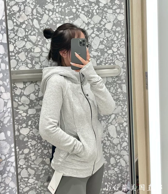 Худи Lululemon Scuba Full Zip, облегающий йога-жакет с полной молнией и капюшоном