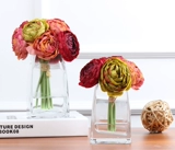 Fangkou Small Vase Mid -Caperave Modern Simple Geometric Transparent Толстая и толстая стеклян